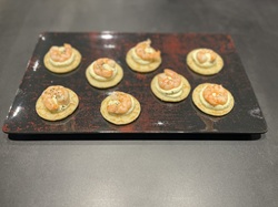 Blinis aux crevettes